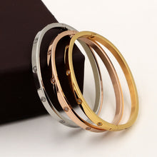 Load image into Gallery viewer, Beautiful Lovers Bracelets: Stainless Steel Bangles and Bangles Golden