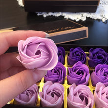 Load image into Gallery viewer, 18Pcs / box Simulation Rose Soap Flower With Ribbon Wedding Souvenir Creative Romantic Valentines Day Birthday Beautiful Gift