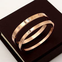 Load image into Gallery viewer, Beautiful Lovers Bracelets: Stainless Steel Bangles and Bangles Golden