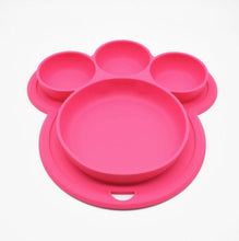 Load image into Gallery viewer, Kids Food-grade Silicone Home Dinner Dish Baby Plate Tableware Bear Paw Shape Children Training Cartoon Bowls Suction Toddler