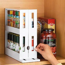 Load image into Gallery viewer, Kitchen Spice Organizer Rack Multi-Function Rotating Storage Shelf Slide Kitchen Cabinet Cupboard Organizer Kitchen Storage Rack