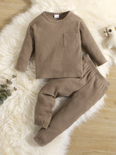 Load image into Gallery viewer, Kids Pocketed Top and Elastic Waist Pants Set