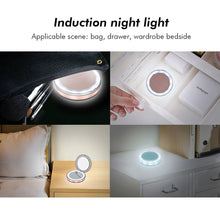 Load image into Gallery viewer, LED Lighted Vanity Travel Makeup Mirror Foldable Compact USB Charging Cosmetic Makeup Mirror Light Beauty Tools