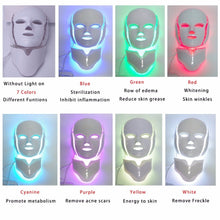 Load image into Gallery viewer, 7 Color Photon LED Facial Neck Mask

