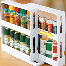 Load image into Gallery viewer, Kitchen Spice Organizer Rack Multi-Function Rotating Storage Shelf Slide Kitchen Cabinet Cupboard Organizer Kitchen Storage Rack
