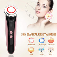 Load image into Gallery viewer, NEW 5 in 1 EMS Beauty Instrument RF RadioFrequency Facial LED Photon Skin Care Tool Device Face Lift Massage Tighten Beauty Machine