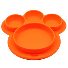 Load image into Gallery viewer, Kids Food-grade Silicone Home Dinner Dish Baby Plate Tableware Bear Paw Shape Children Training Cartoon Bowls Suction Toddler