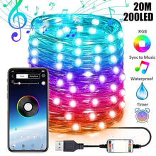 Load image into Gallery viewer, New LED String Lights For Christmas Tree Decor App Remote Control RGB Lighting String