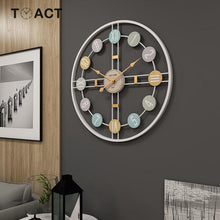 Load image into Gallery viewer, Metal Roman Numeral DIY Decor Wall Clock For Home LivingRoom Decor Round Watch