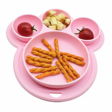 Load image into Gallery viewer, Kids Food-grade Silicone Home Dinner Dish Baby Plate Tableware Bear Paw Shape Children Training Cartoon Bowls Suction Toddler