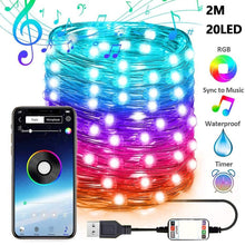 Load image into Gallery viewer, New LED String Lights For Christmas Tree Decor App Remote Control RGB Lighting String