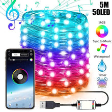 Load image into Gallery viewer, New LED String Lights For Christmas Tree Decor App Remote Control RGB Lighting String