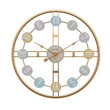Load image into Gallery viewer, Metal Roman Numeral DIY Decor Wall Clock For Home LivingRoom Decor Round Watch