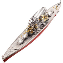 Load image into Gallery viewer, LARGE Navy battleship DIY 3D Metal Puzzle