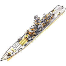 Load image into Gallery viewer, LARGE Navy battleship DIY 3D Metal Puzzle