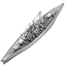 Load image into Gallery viewer, LARGE Navy battleship DIY 3D Metal Puzzle