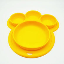 Load image into Gallery viewer, Kids Food-grade Silicone Home Dinner Dish Baby Plate Tableware Bear Paw Shape Children Training Cartoon Bowls Suction Toddler
