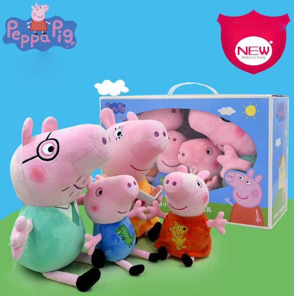 Peppa Pig  small  Size  4pcs/set Pig Family Plush Stuffed Cartoon Animals Plush Doll
