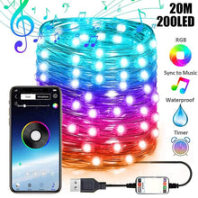 Load image into Gallery viewer, New LED String Lights For Christmas Tree Decor App Remote Control RGB Lighting String
