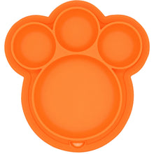 Load image into Gallery viewer, Kids Food-grade Silicone Home Dinner Dish Baby Plate Tableware Bear Paw Shape Children Training Cartoon Bowls Suction Toddler
