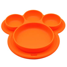 Load image into Gallery viewer, Kids Food-grade Silicone Home Dinner Dish Baby Plate Tableware Bear Paw Shape Children Training Cartoon Bowls Suction Toddler
