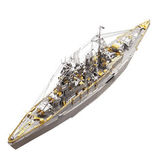 Load image into Gallery viewer, LARGE Navy battleship DIY 3D Metal Puzzle
