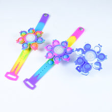 Load image into Gallery viewer, NEW octopus Spinning top Popping Fidget Toys Its Anti stress Wristband Whirl Light Silicagel Bracelet Kawaii Push Bubble Kids gifts
